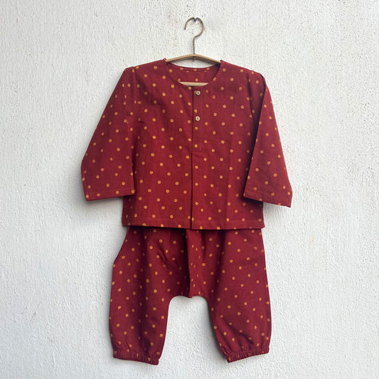 Organic Madder Raidana Kurta + Matching Pants