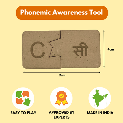 Taali Matrubhasha - Learn English and Hindi Letters - Pack of 26 Alphabets Each in English and Hindi