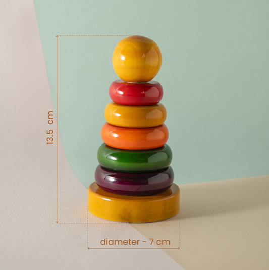 Wooden ring stacker