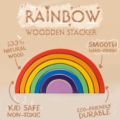 Rainbow Wooden Stacker Toy