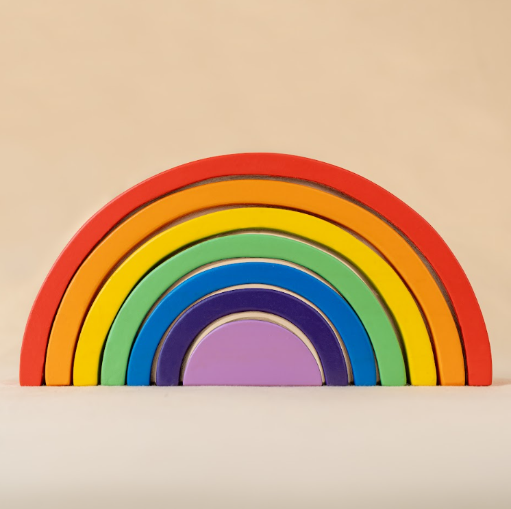 Rainbow Wooden Stacker Toy