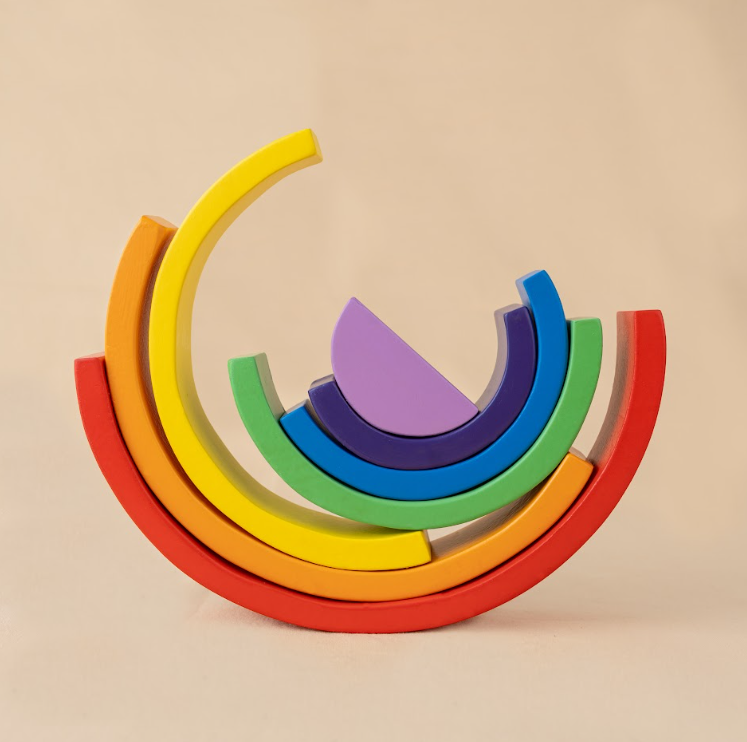 Rainbow Wooden Stacker Toy