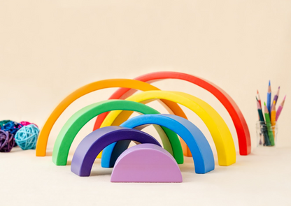 Rainbow Wooden Stacker Toy