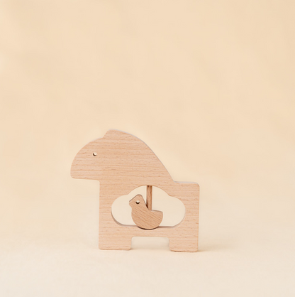 Mama & Me - Wooden Animal Rattle (0-12 Months)