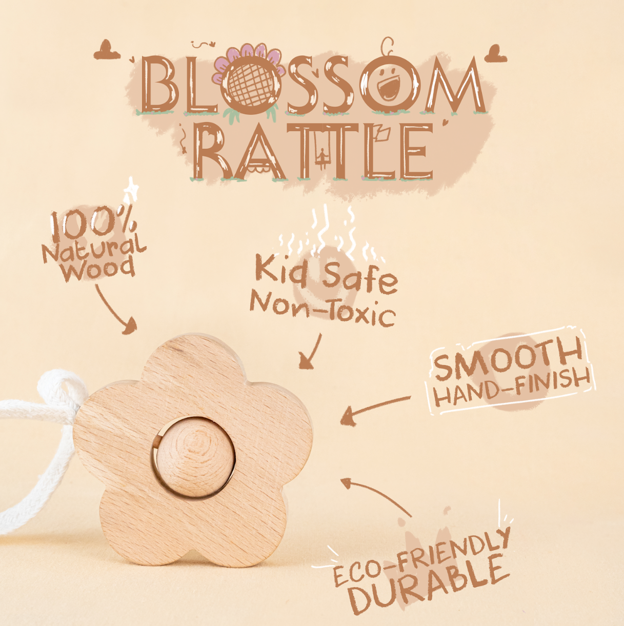 Blossom Rattle (0-12 Months)