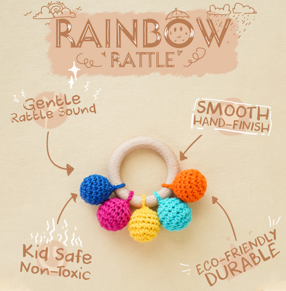 Rainbow Rattle Teether (0-12 Months)