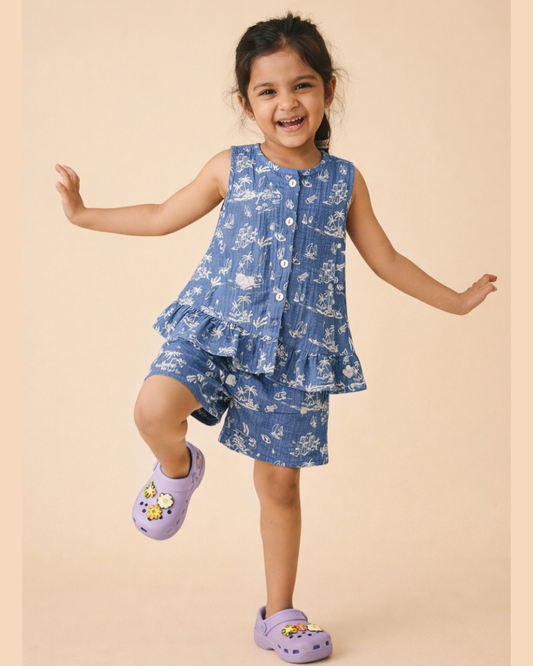 Summer Wanderers Blue Set Girls