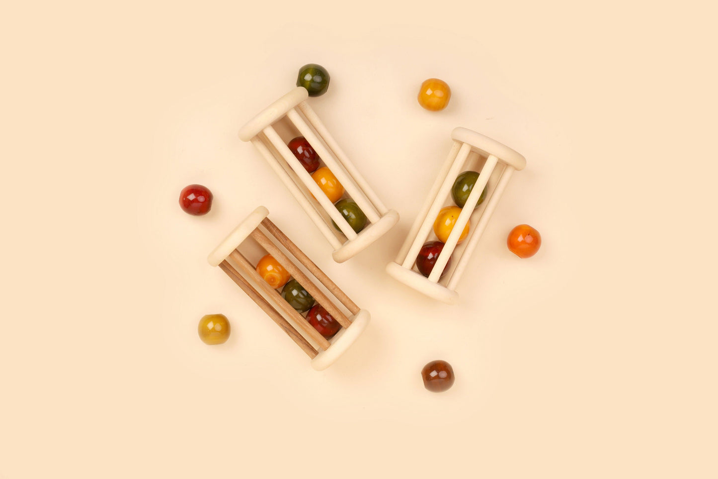Wooden Rolling Rattle for Babies | Rattle - Bombay Toy Company
