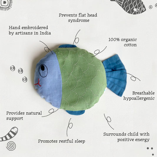 ORGANIC FISH MUSTARD SEED PILLOW