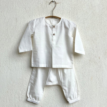 Organic Essential White Kurta + Pants