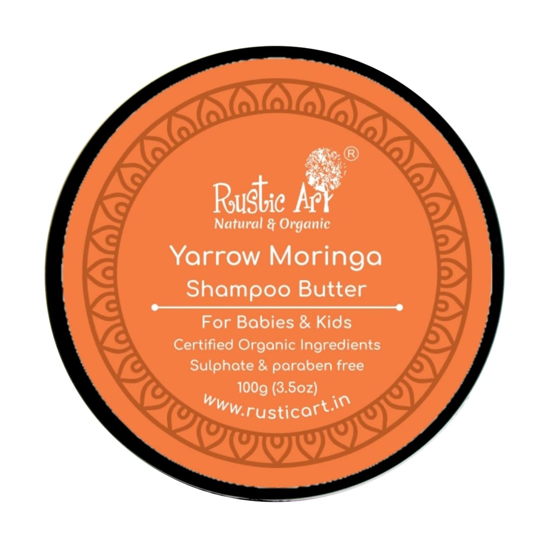 Rustic Art Yarrow Moringa Shampoo Butter for Babies & Kids 100 g