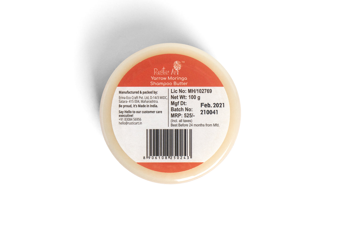 Rustic Art Yarrow Moringa Shampoo Butter for Babies & Kids 100 g