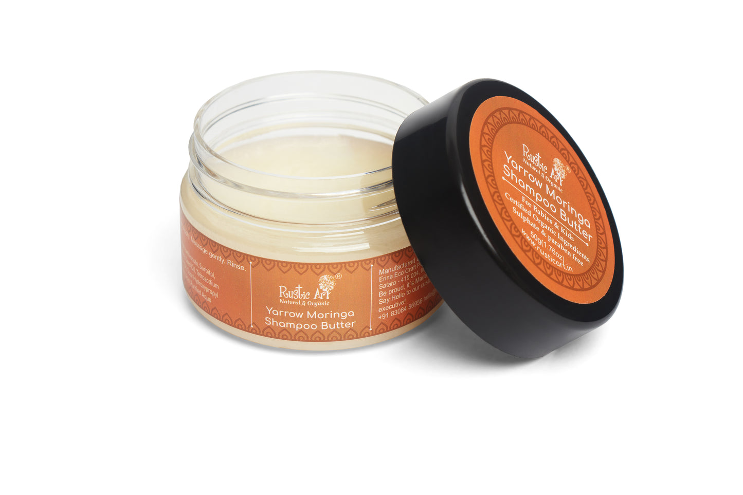 Rustic Art Yarrow Moringa Shampoo Butter for Babies & Kids 50 g