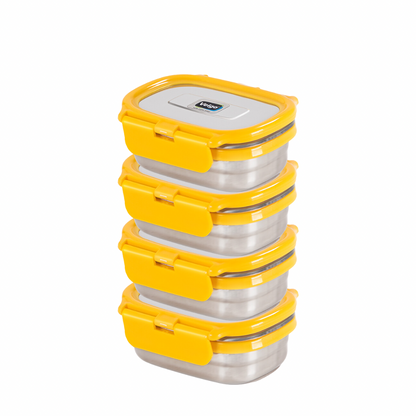 Veigo Chutney & Condiment Stainless Steel Storage Dabbi - Set of 4