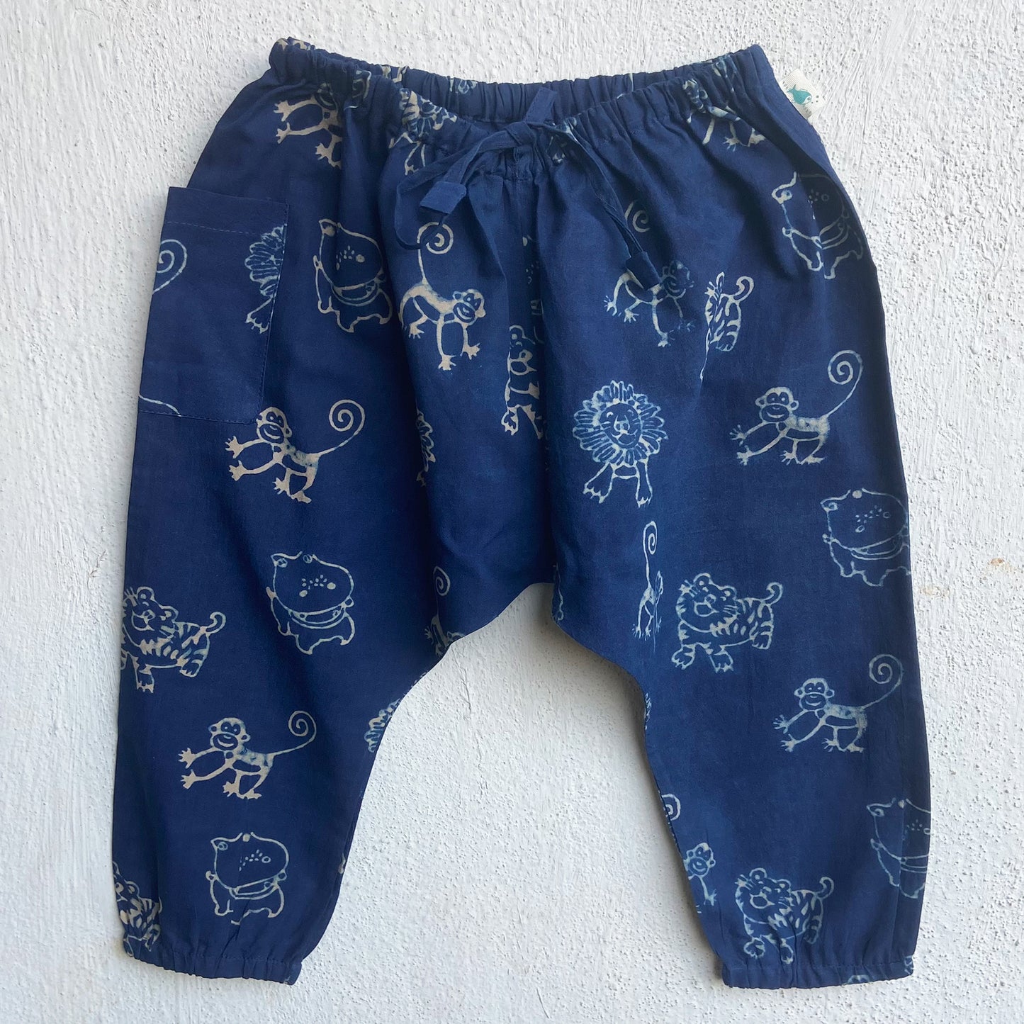 Organic Zoo Print Indigo Kurta + Pants