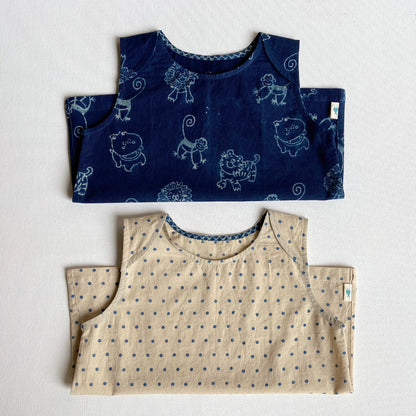 Organic Indigo Zoo Jhabla Bag