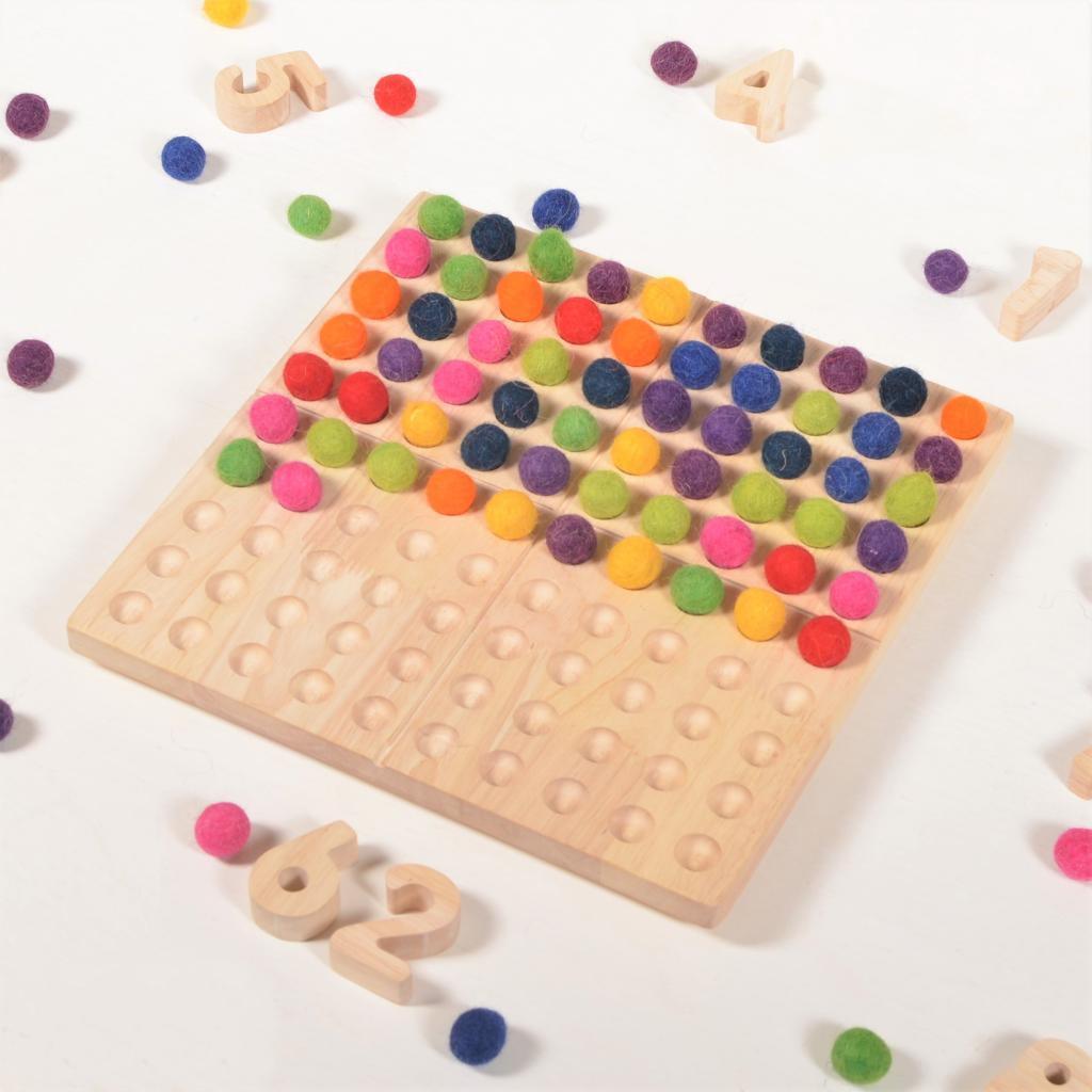 Montessori Educational Toy | Wooden Hundred Board - Bombay Toy Company