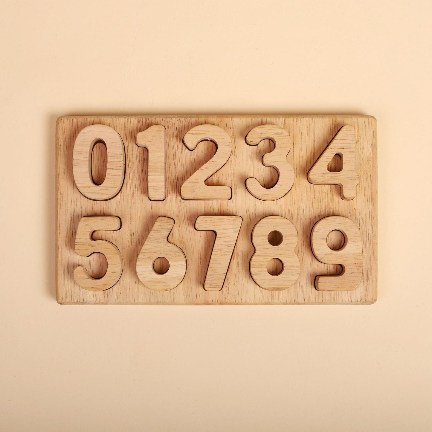 Wooden Math Number Puzzle 0-9