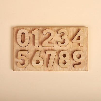 Wooden Math Number Puzzle 0-9