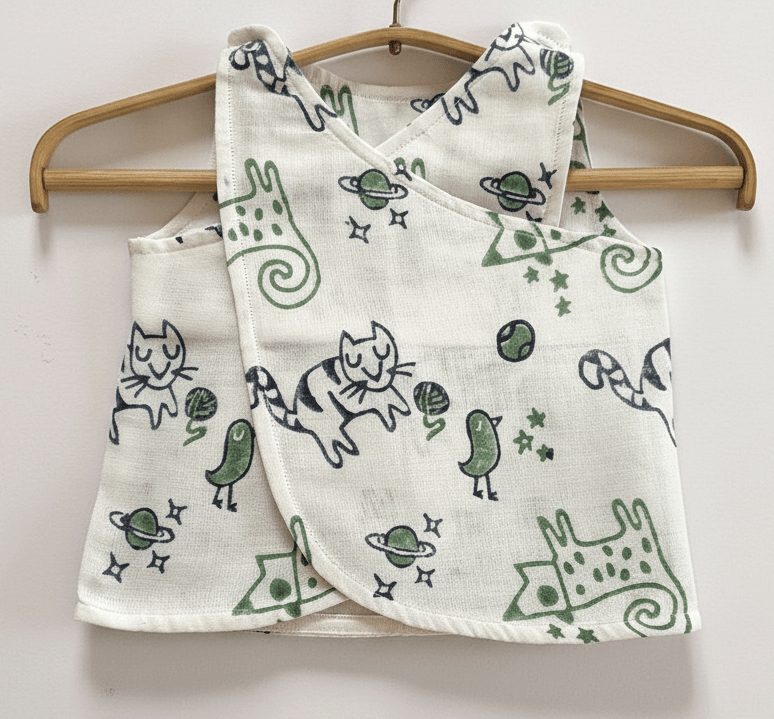 Organic Cotton Wrapover Billi Jhabla Set Unisex