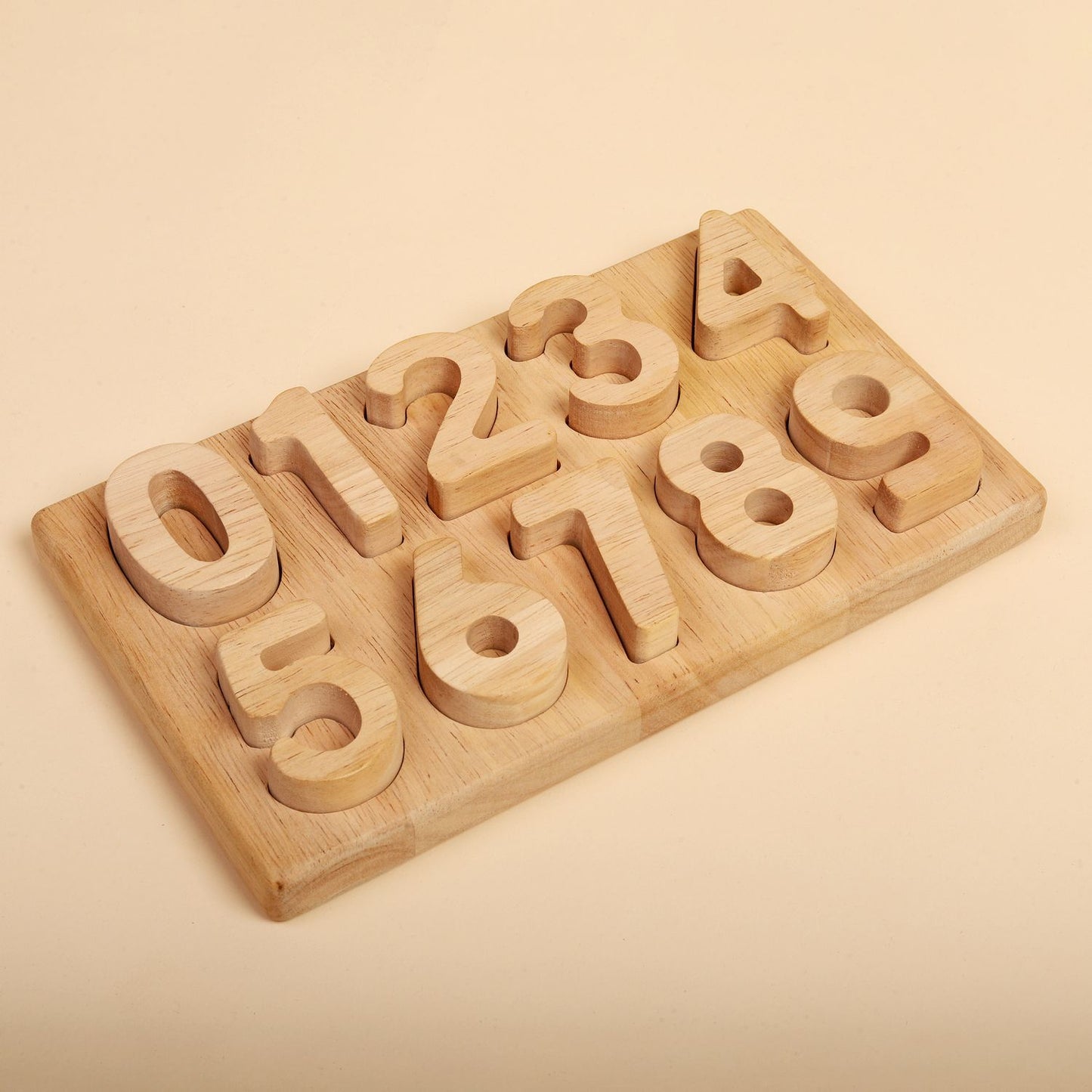 Wooden Math Number Puzzle 0-9