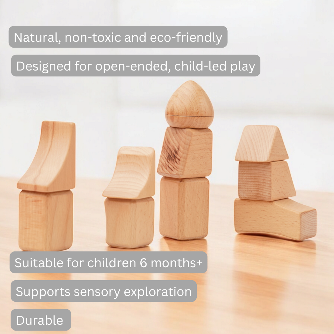 Flo - Waldorf Blocks | Irregular Wooden Blocks for Sensory Play