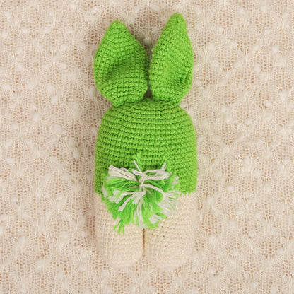 Lime Green Crochet Rattle - Bubblegum