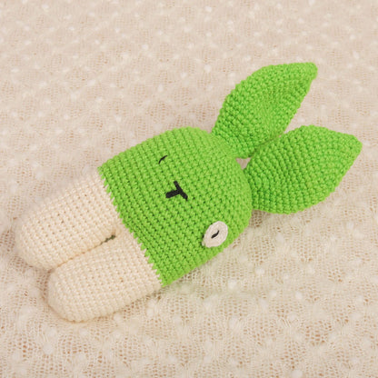 Lime Green Crochet Rattle - Bubblegum