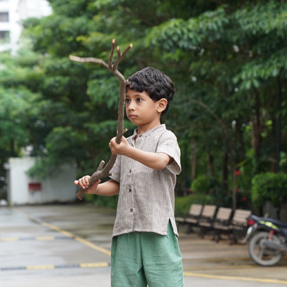 Stripes' - Boys' Khadi Shirt