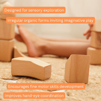 Flo - Waldorf Blocks | Irregular Wooden Blocks for Sensory Play