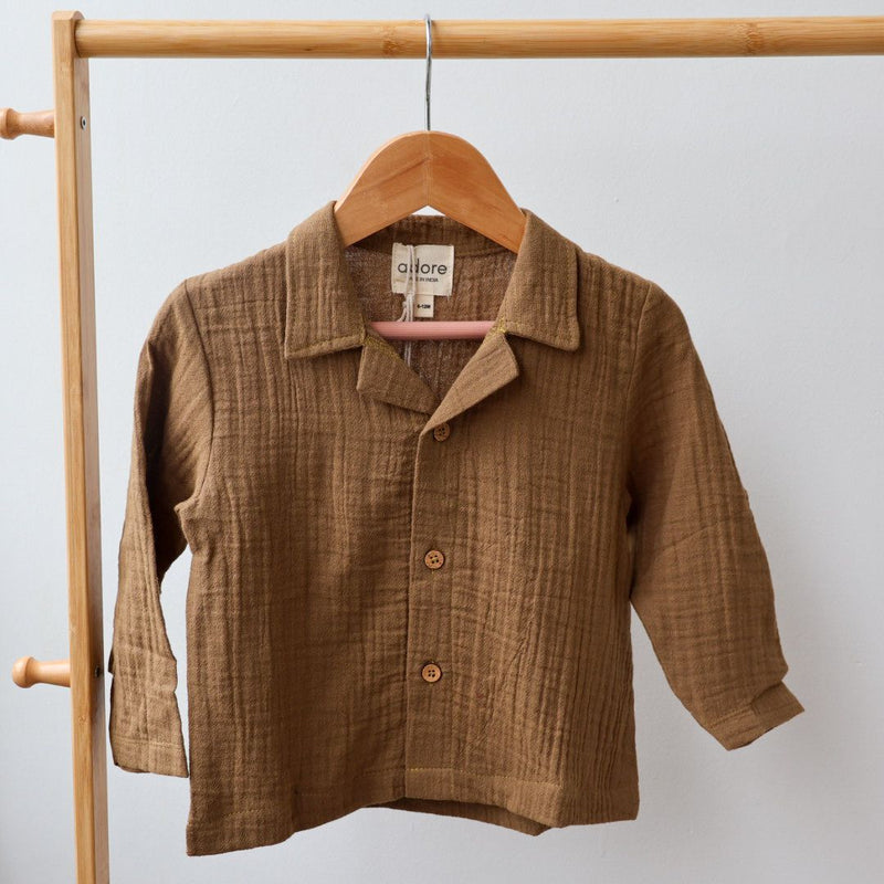 Cocoa Delight Organic Muslin Cotton Full Sleeve Set