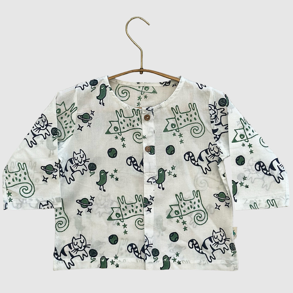 Organic Billi Mint Kurta With Mint Pajama Pants Unisex
