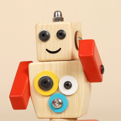 Wooden Robot STEAM Toy  Ollie