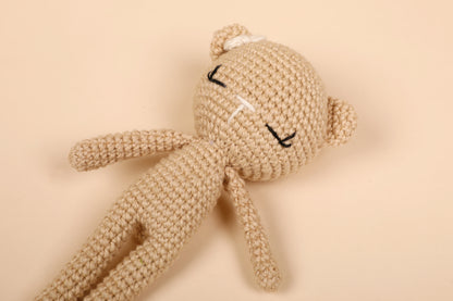 Beige Crochet Baby Doll - Bear