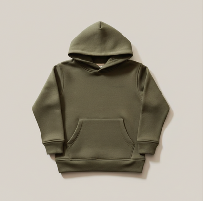 Olive Green Organic Cotton Fleece Hoodie and Jogger Set