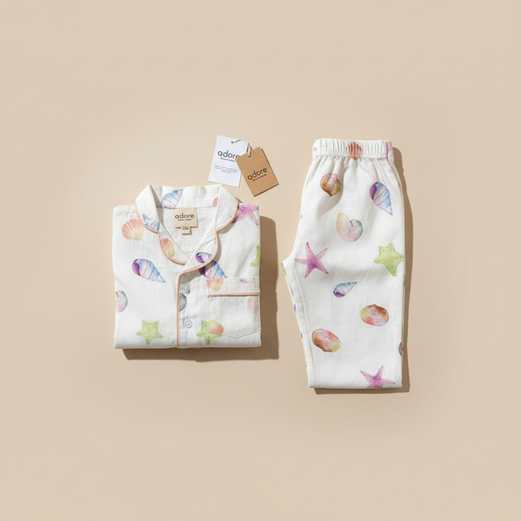 Ocean Pebbles Organic Cotton Night Suit