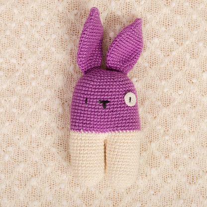 Popped Purple Crochet Rattle - Bubblegum