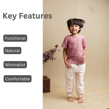 Kurta Shirt' - Boys' Cotton Shirt