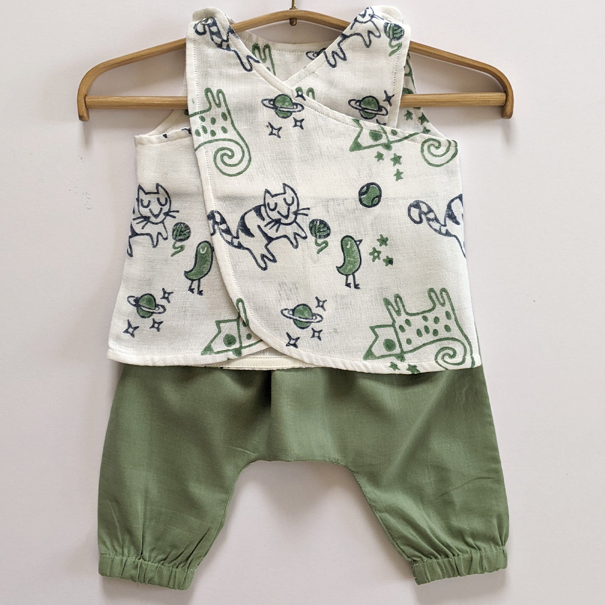 Organic Cotton Wrapover Billi Jhabla Set Unisex