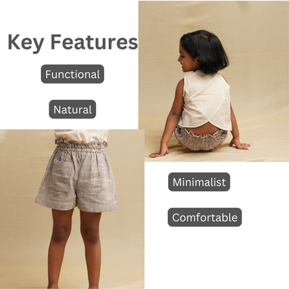 Frilly Fun Set' - Girls' Set with Crop Top and Frilly Shorts Set
