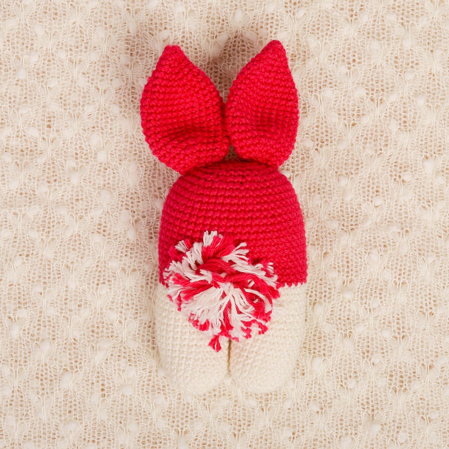 Hot Pink Crochet Rattle - Bubblegum