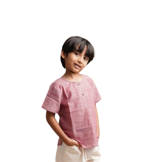 Kurta Shirt' - Boys' Cotton Shirt
