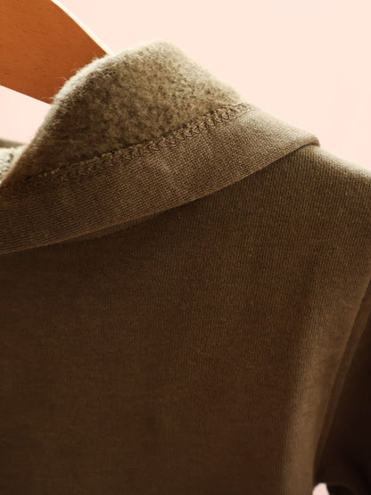 Olive Green Organic Cotton Fleece Hoodie and Jogger Set