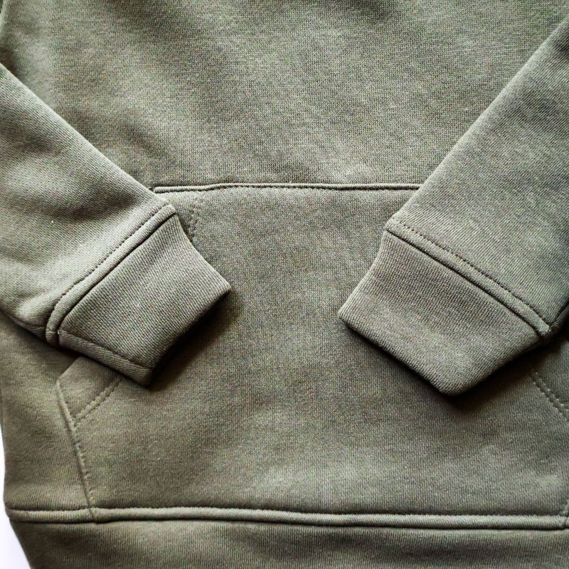 Olive Green Organic Cotton Fleece Hoodie and Jogger Set
