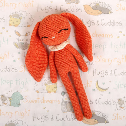 Bust Orange Crochet Doll - Hopper the Bunny