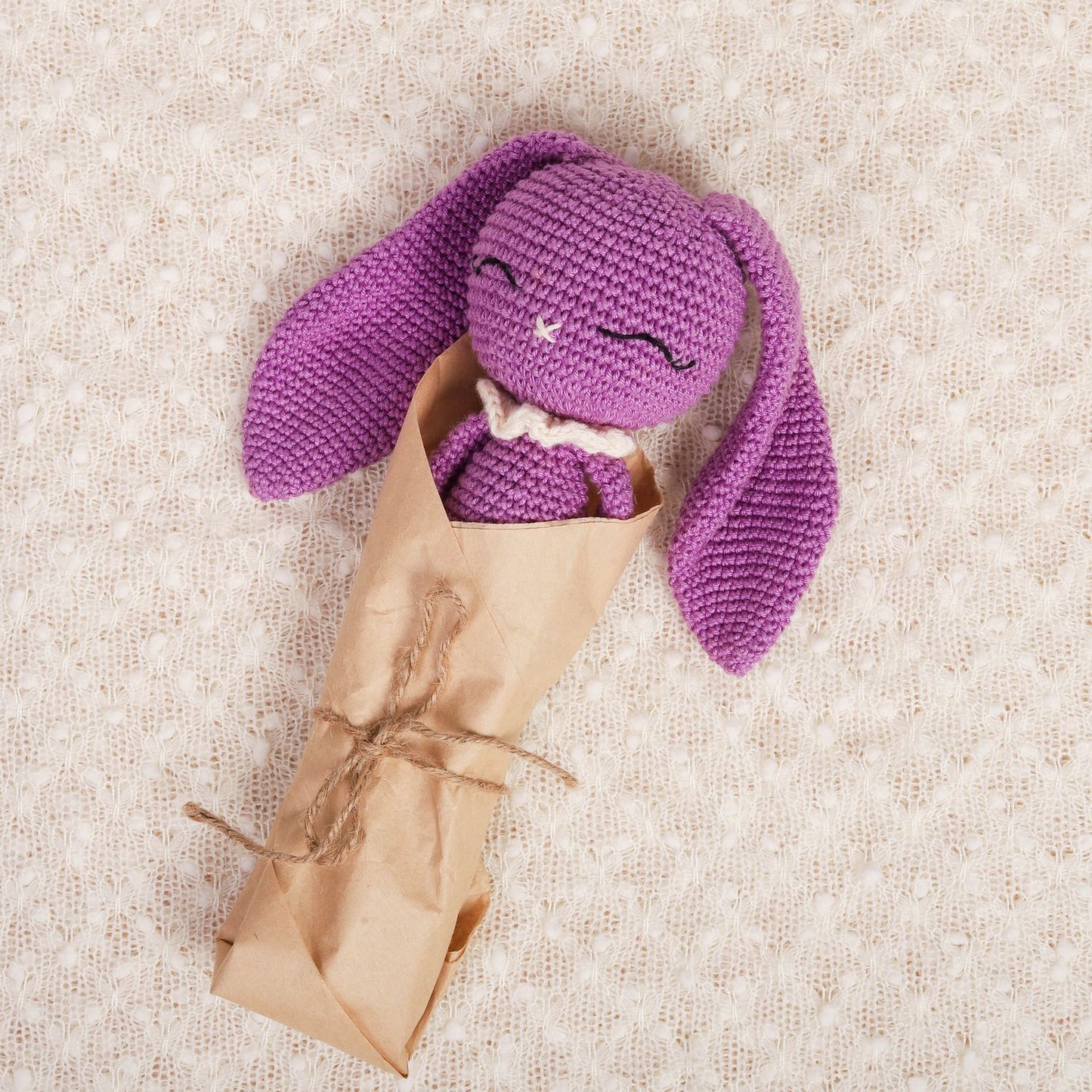 Popped Purple Crochet Doll - Hopper the Bunny