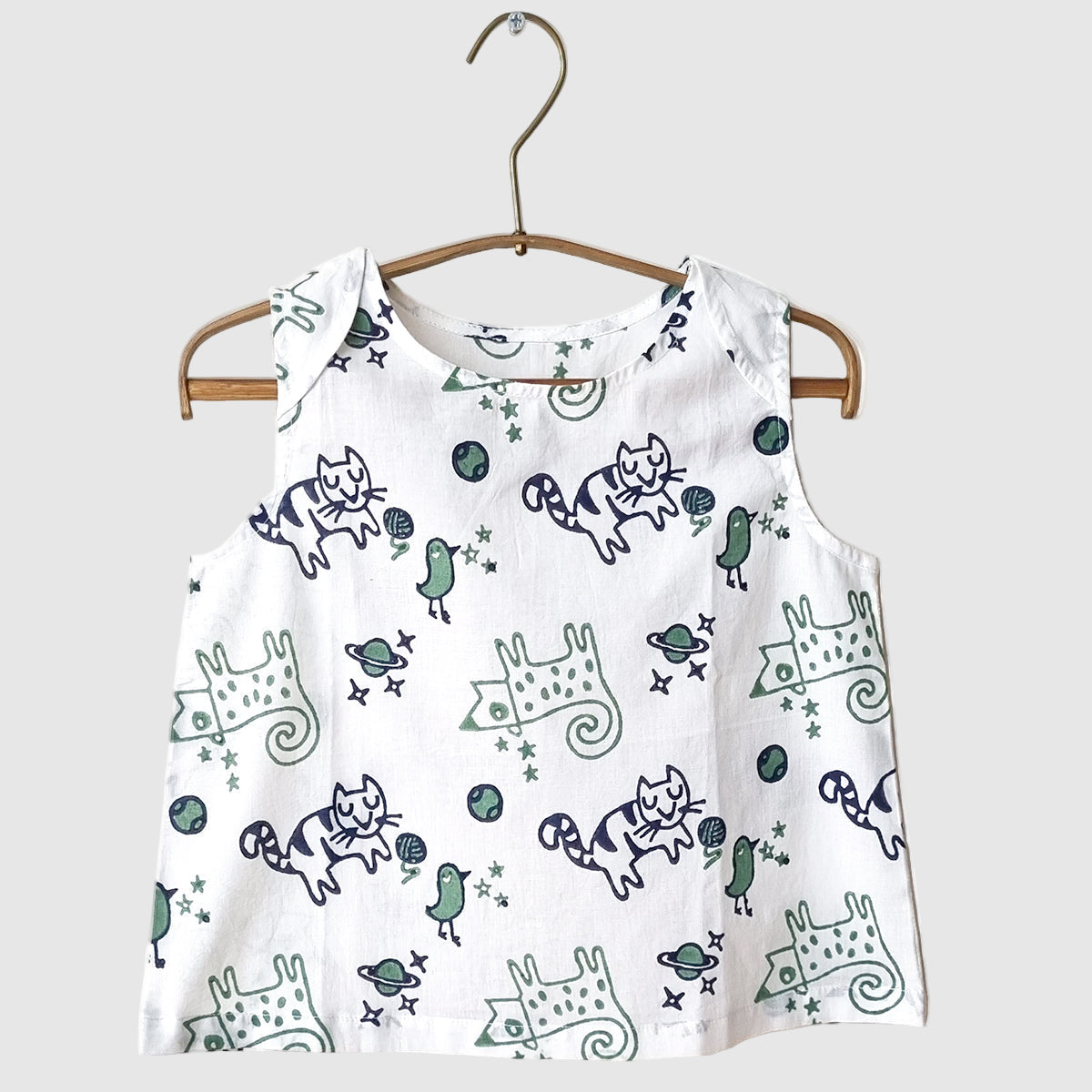 Organic Billi Mint Jhabla With Mint Pajama Pants Unisex