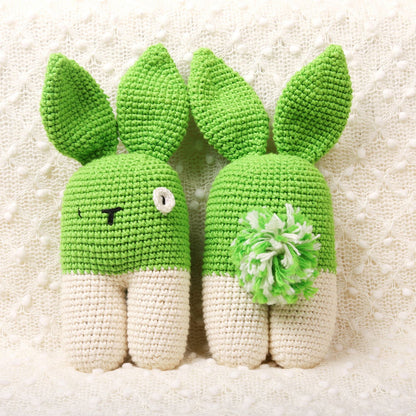 Lime Green Crochet Rattle - Bubblegum