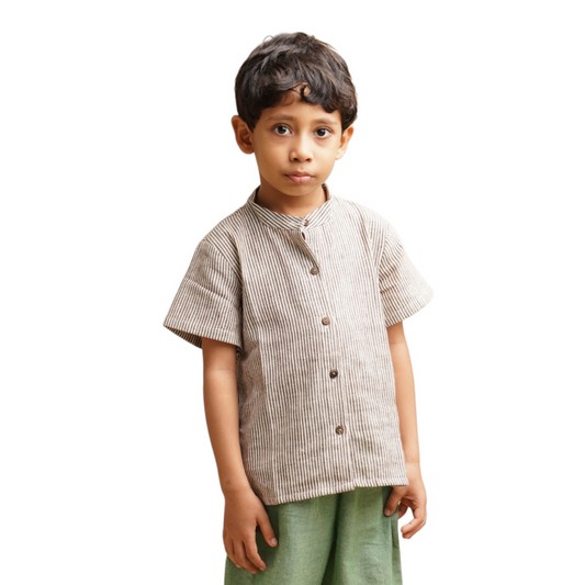 Stripes' - Boys' Khadi Shirt