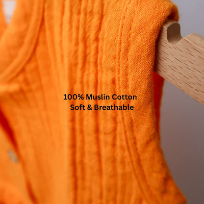 Mustard Organic Muslin Cotton Frocks